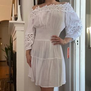 White Embellished Dress Sz S NWT